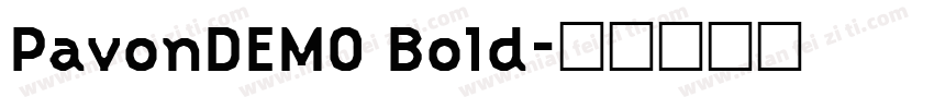 PavonDEMO Bold字体转换